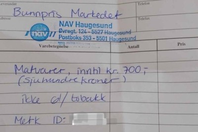 Søkte om nødhjelp – «Mia» fikk denne lappen: – Stigmatiserende